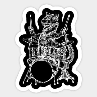 SEEMBO Dinosaur Playing Drums Musician Drummer Drumming Band Sticker